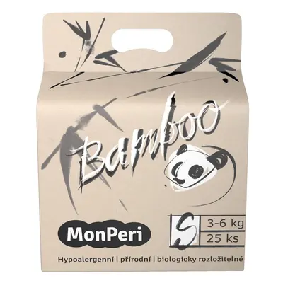 MonPeri EKO Bambusové jednorázové plenky S (3–6 kg)