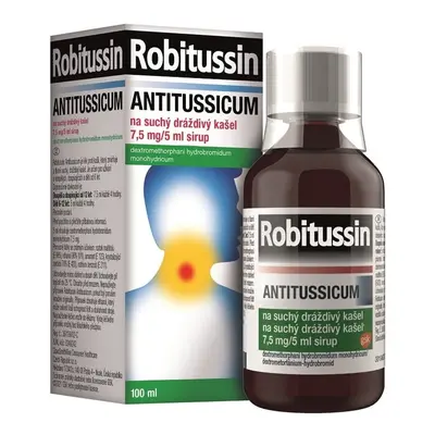 ROBITUSSIN ANTITUSSICUM NA SUCHÝ DRÁŽDIVÝ KAŠEL 7,5MG/5ML sirup 100ML