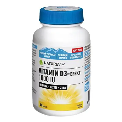 NatureVia Vitamin D3-Efekt 1000 IU tbl.90