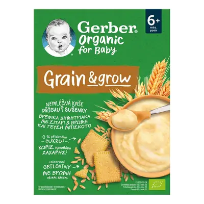 Gerber Organic BIO Nemléčná kaše s příchutí sušenky