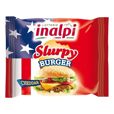 Inalpi Tavený sýr Slurpy burger s čedarem, plátky