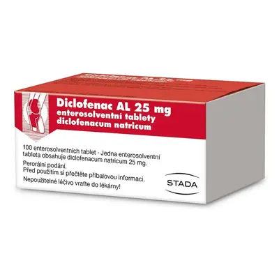 DICLOFENAC AL 25MG enterosolventní tableta 100