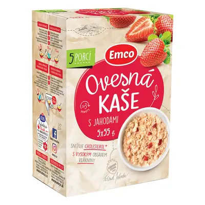 Emco Ovesná kaše s jahodami 5x55g