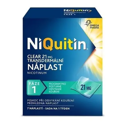 NIQUITIN CLEAR 21MG/24H Transdermální náplast 7