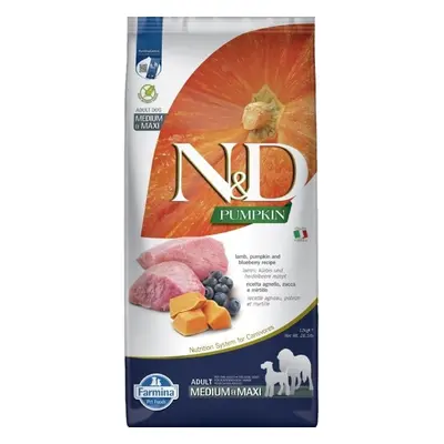 N&D Pumpkin granule pro psy středních a velkých plemen s jehněčím, dýní a borůvkami