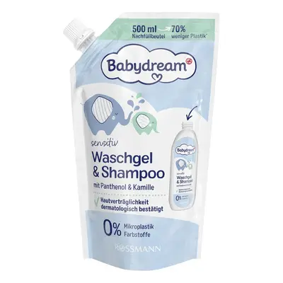 Babydream Sprchový gel a šampon – náhradní náplň