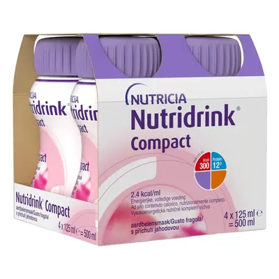 NUTRIDRINK COMPACT S PŘÍCHUTÍ JAHODOVOU perorální roztok 4X125ML