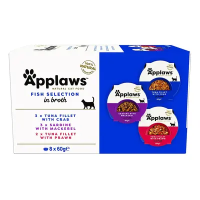 Applaws Cat rybí miska pro kočky multipack (8×60 g)