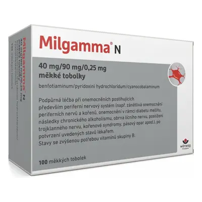 MILGAMMA N 40MG/90MG/0,25MG Měkká tobolka 100