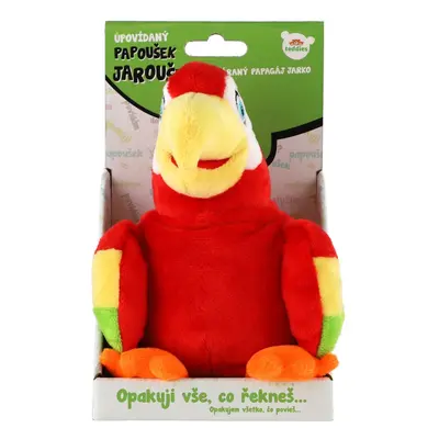 Teddies Papoušek Jaroušek opakující věty, 18 cm