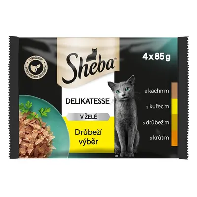 Sheba Kapsičky drůbeží výběr v želé pro kočky 4×85 g