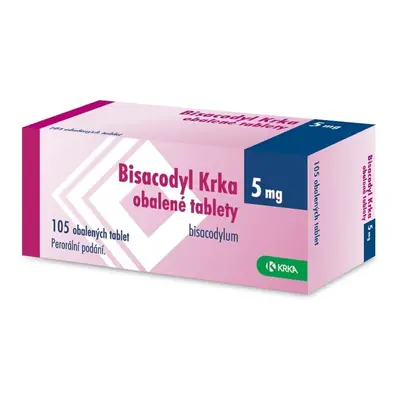 BISACODYL KRKA 5MG Obalená tableta 105