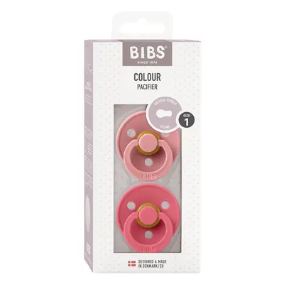 Bibs Colour dudlíky z přírodního kaučuku 0–6 měsíců, Dusty pink / Coral