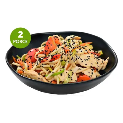 Udon teriyaki nudle s kuřecím masem a křupavou zeleninou (set k přípravě hotového jídla)