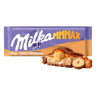 Milka Čokoláda Mmmax Toffee Wholenut mléčná, oříšky a karamel