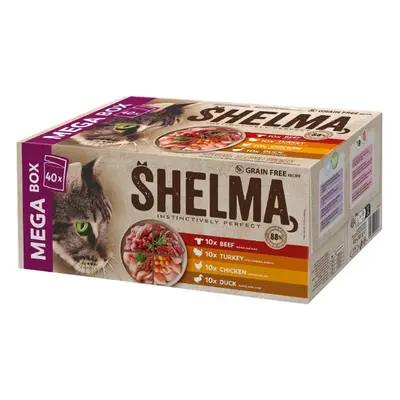 Shelma Bezobilné dušené filetky pro kočky (40×85 g)