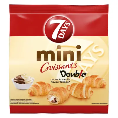 7Days Croissant mini double kakao a vanilka