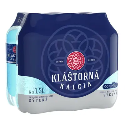 Kláštorná Kalcia Přírodní minerální voda sycená (6x1,5l)