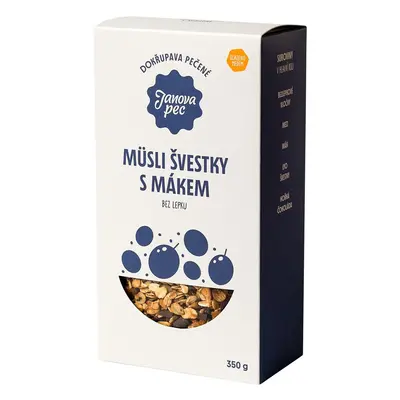 Janova pec Pečené müsli švestky s mákem bez lepku