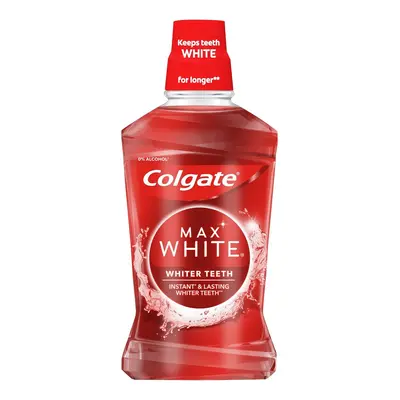 Colgate Max White Whiter Teeth ústní voda bez alkoholu