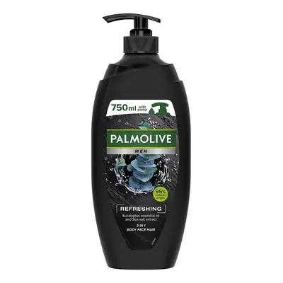 Palmolive For Men Refreshing Sprchový gel 3v1 na tělo, obličej a vlasy pro muže pumpa