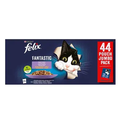 Felix Fantastic Kapsičky masový výběr v želé pro kočky (44×85 g)