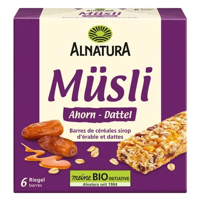 Alnatura BIO Müsli tyčinky s javorovým sirupem a datlemi 6×25 g