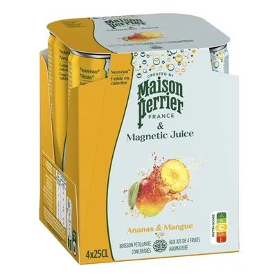 Perrier & Juice Ananas a mango multipack 4×250 ml plech