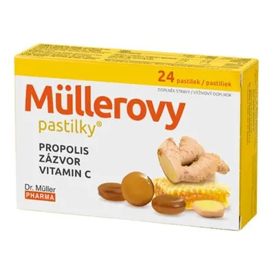 Müllerovy pastilky s propolisem a zázvorem 24ks