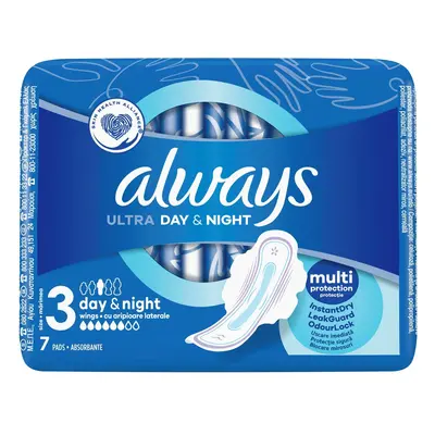 Always Ultra Day & Night Hygienické vložky s křidélky