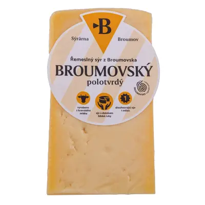 Sýrárna Broumov Polotvrdý Broumovský sýr výseč