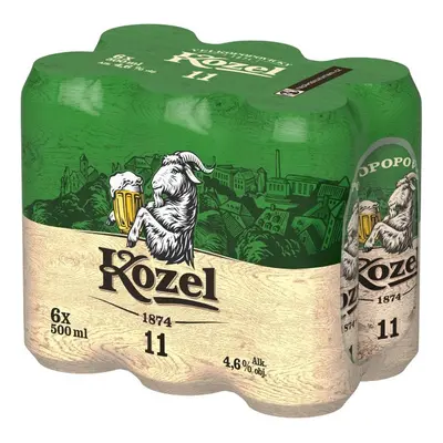 Velkopopovický Kozel 11 plech 6×0,5 l