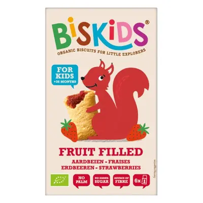 Biskids BIO Měkké dětské sušenky s jahodovým pyré