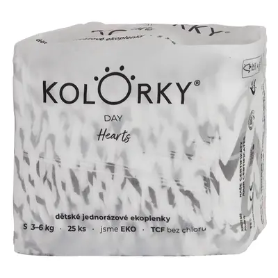 Kolorky EKO Jednorázové plenky day S srdce (3–6 kg) 25 ks