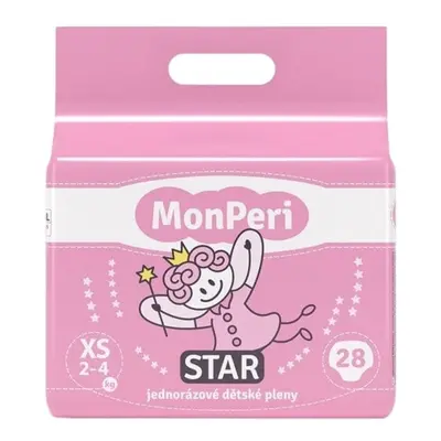 MonPeri EKO Star jednorázové dětské pleny XS (2–4 kg)