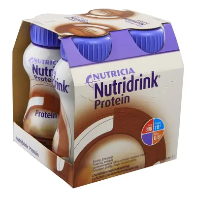 NUTRIDRINK PROTEIN S PŘÍCHUTÍ ČOKOLÁDOVOU perorální roztok 4X200ML