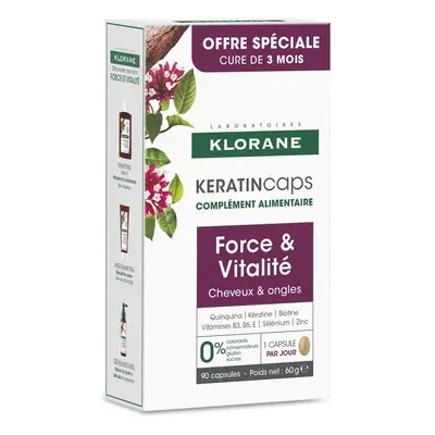 KLORANE Keratincaps Síla a vitalita cps.90