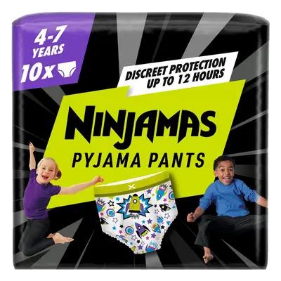 Ninjamas Pyjama Pants kosmické lodě plenkové kalhotky 4–7 let (17–30 kg)