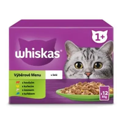 Whiskas Kapsičky výběrové menu v želé pro dospělé kočky 12×85 g