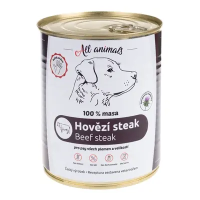 All Animals Hovězí steak konzerva pro psy