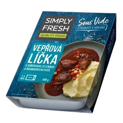 Simply Fresh Vepřová líčka s kořenovou zeleninou a bramborovou kaší