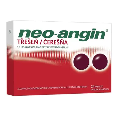 NEO-ANGIN TŘEŠEŇ 1,2MG/0,6MG/5,9MG pastilka 24