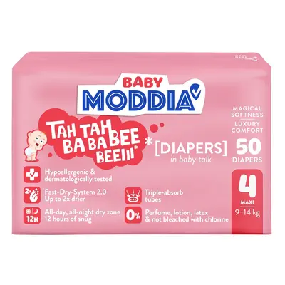 Moddia BABY Jednorázové plenky 4 Maxi (9–14 kg)