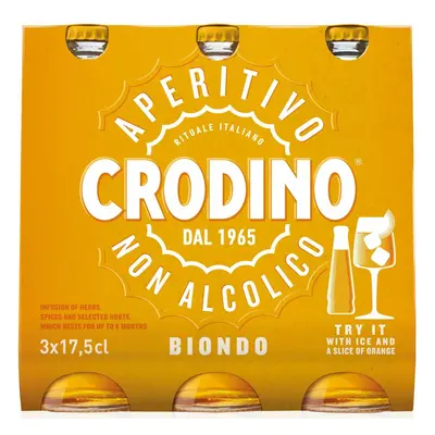 Crodino Biondo nealkoholický aperitiv 3×0,175 l 0%