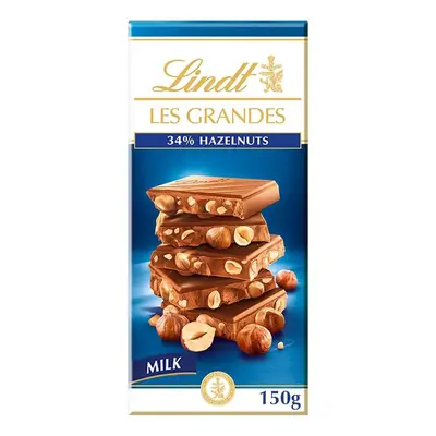 Lindt Les Grandes Mléčná čokoláda s celými lískovými jádry