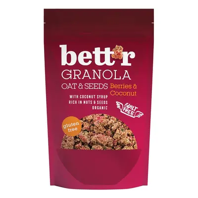 Bett'r BIO Bezlepková granola bobule & kokos