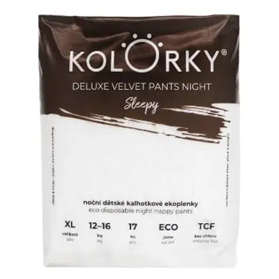 Kolorky EKO Noční jednorázové plenkové kalhotky deluxe velvet XL Sleepy (12–16 kg)