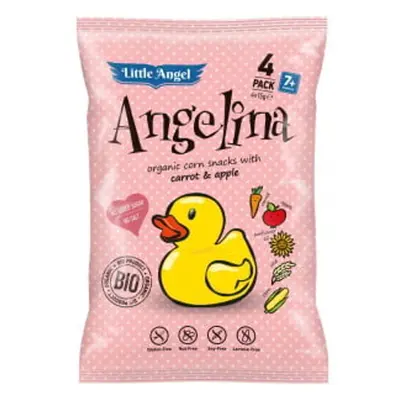 Little Angel Angelina BIO Křupky mrkev a jablko 4x15g