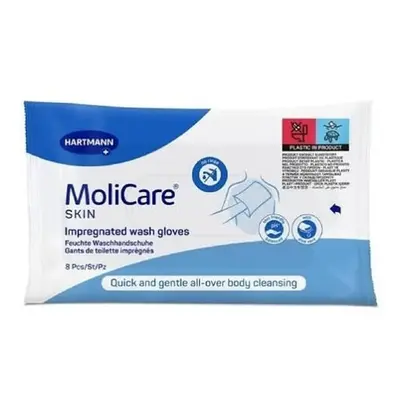 MoliCare Skin Napuštěné mycí žínky 8ks