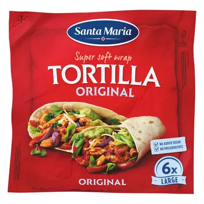 Santa Maria Tex Mex Original wrap pšeničná tortilla 24cm 6ks